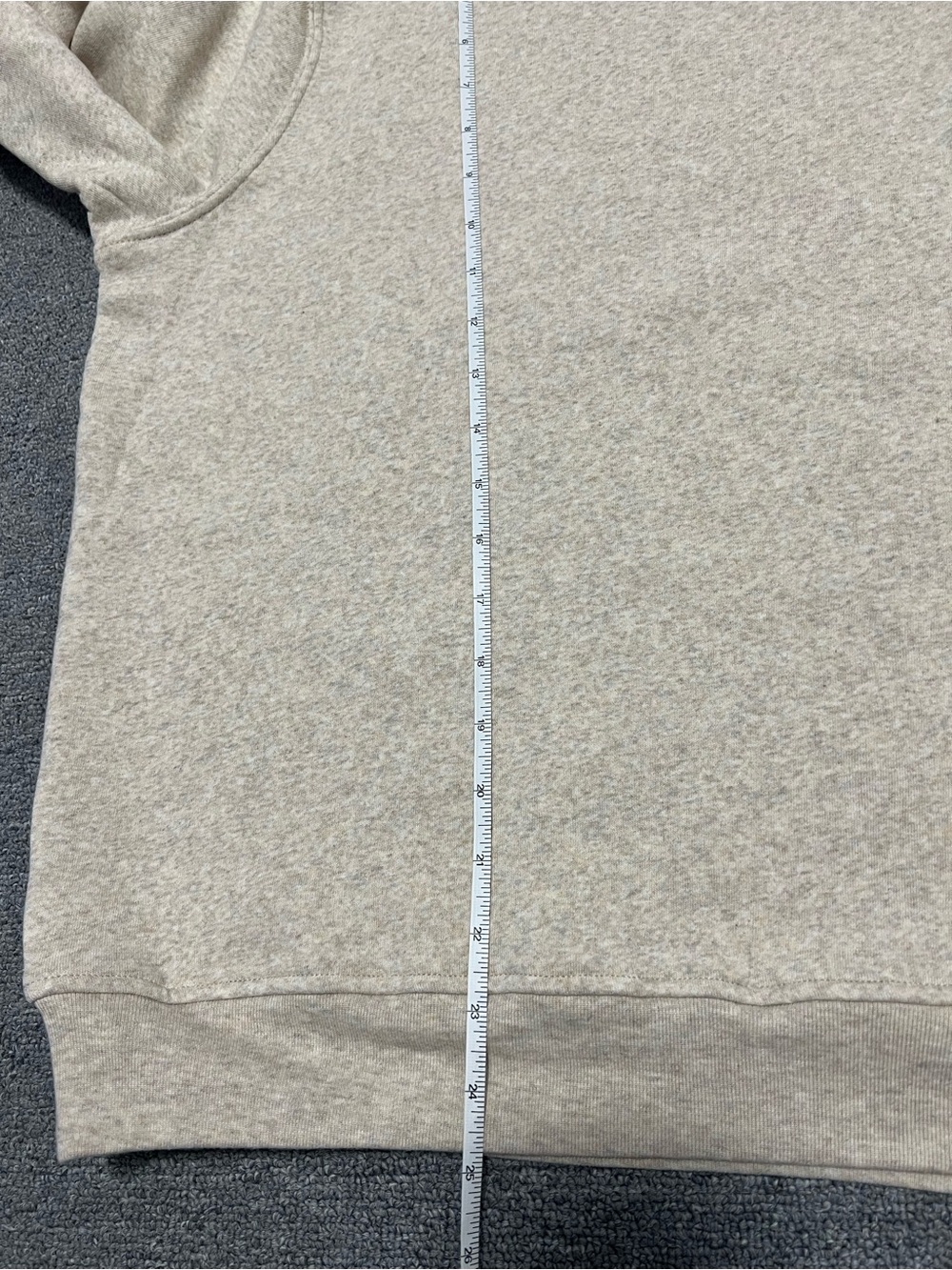 Embroidered Crewneck Sweatshirt in Beige with Pink Trim Women’s M - Picture 6 of 6